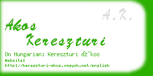 akos kereszturi business card